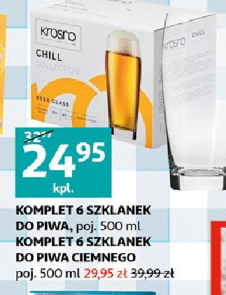 Szklanki do piwa ciemnego chill Krosno s.a. promocja