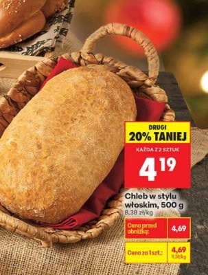 Chleb w stylu włoskim 500 g Biedronka promocja