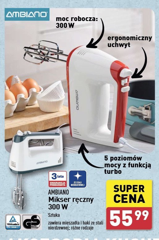 Mikser ręczny 300w AMBIANO promocja