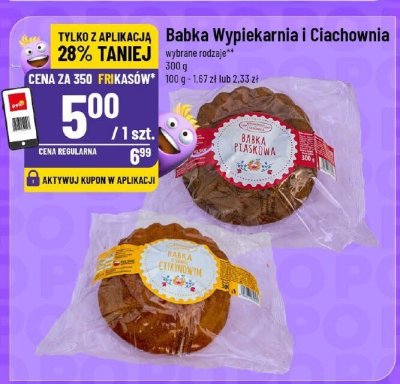 Babka Wypiekarnia Ciachownia różne rodzaje promocja w POLOmarket