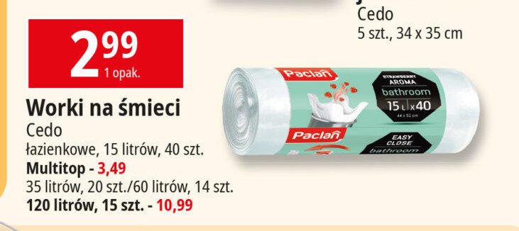 Worki na smieci 120 l Paclan promocja