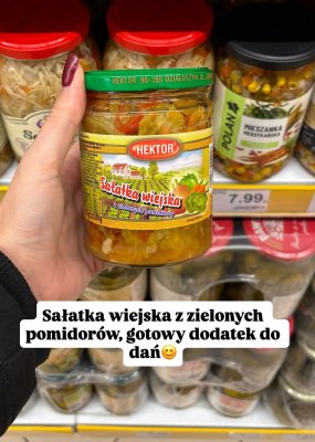 Sałatka wiejska z zielonych pomidorów Hektor promocja w Dino