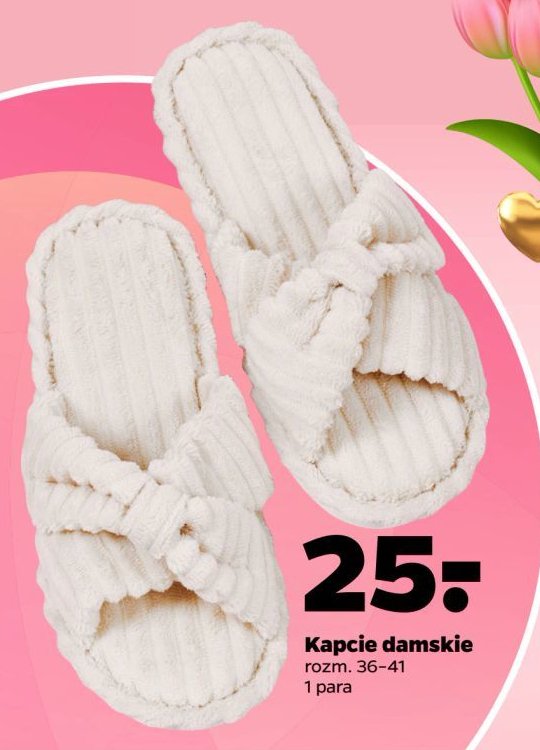 Kapcie damskie rozm. 36-41 promocja w Netto