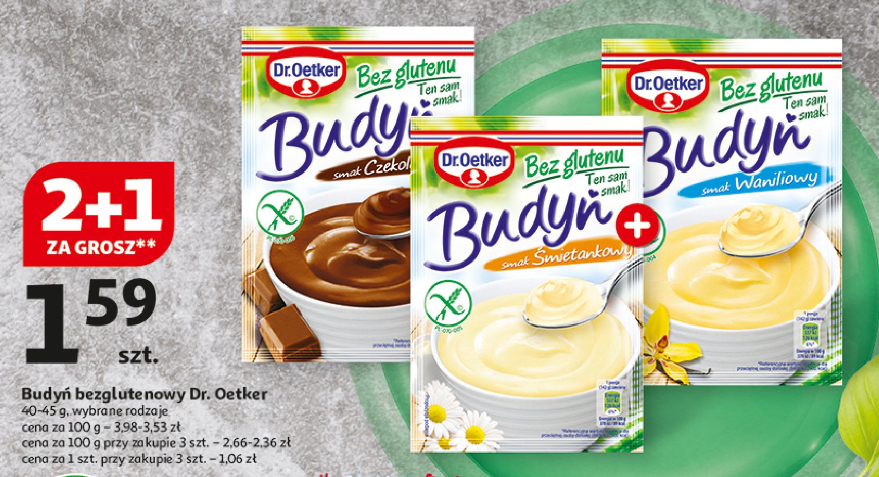 Budyń czekoladowy bez glutenu Dr. oetker promocja