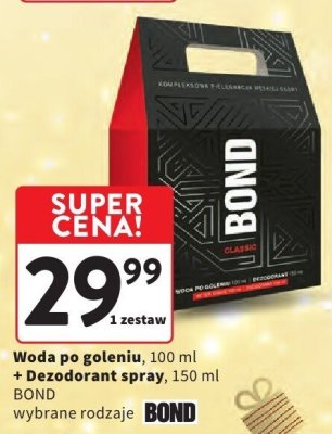 Woda po goleniu BOND + Dezodorant spray promocja w Intermarche