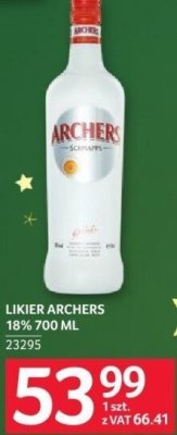 Likier Archers 18% 700 ml promocja w Selgros