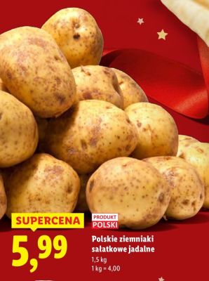 Polskie ziemniaki sałatkowe jadalne 1,5 kg Lidl promocja w Lidl