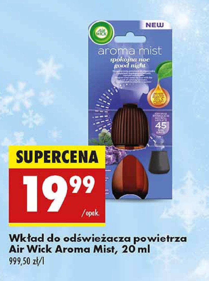 Wkład spokojna noc Air wick aroma mist promocja w Biedronka