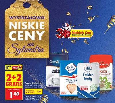 Cukier biały Królewski, Polski Cukier, Diamant, Sweet Family promocja w Biedronka