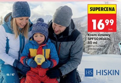 Krem zimowy SPF50 Hiskin różne rodzaje promocja w Biedronka