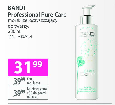 Morski żel oczyszczający do twarzy Bandi pure care promocja