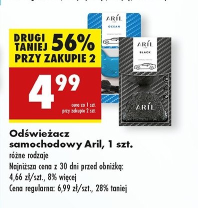 Odświeżacz woreczek black Aril car promocja w Biedronka