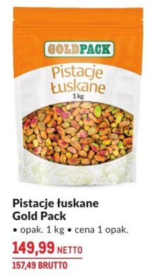 Pistacje łuskane Gold Pack promocja w Makro
