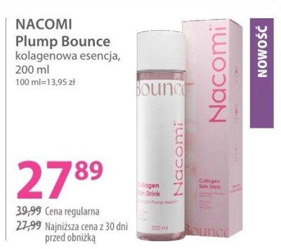 Esencja NACOMI Plump Bounce kolagenowa promocja w Hebe