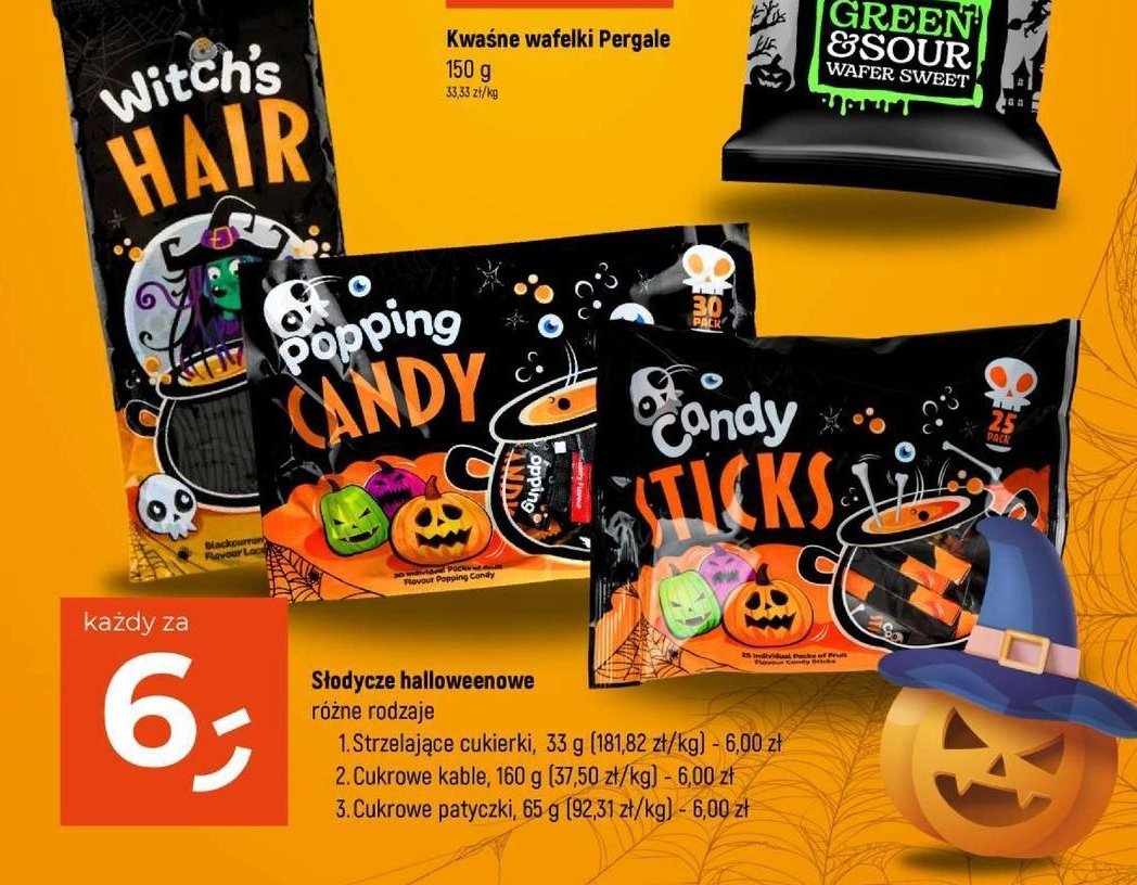 Cukierki strzelające halloween promocja w Dealz