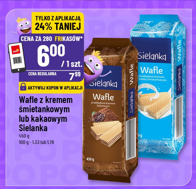 Wafle przek艂adane kremem kakaowym Sielanka promocja