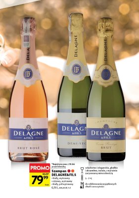 Szampan biały półwytrawny 0,75 l DELAGNE&FILS promocja w Intermarche
