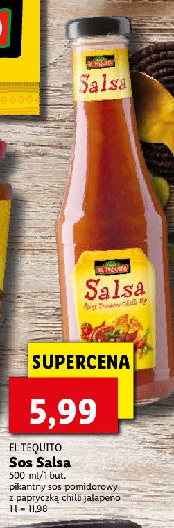 Sos salsa z kawałkami warzyw El tequito promocja