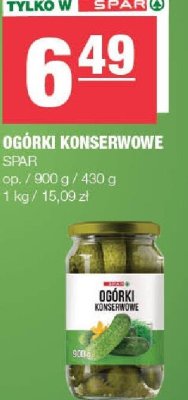 Ogórki konserwowe SPAR promocja w SPAR