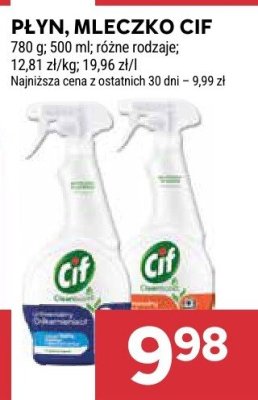 Płyn, mleczko Cif różne rodzaje promocja w Stokrotka