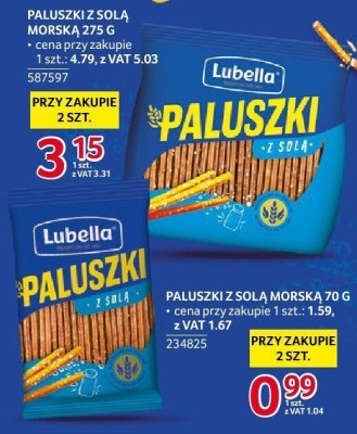 Paluszki Lubella z solą morską 275 g promocja w Selgros