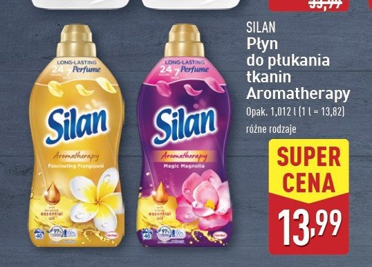 Płyn do płukania fascinating frangipani Silan aromatherapy promocja w Aldi