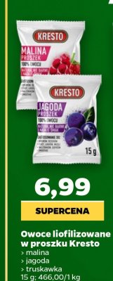 Owoce liofilizowane w proszku truskawka promocja w Netto