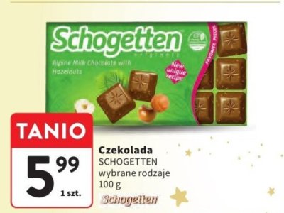 Czekolada SCHOGETTEN wybrane rodzaje promocja w Intermarche