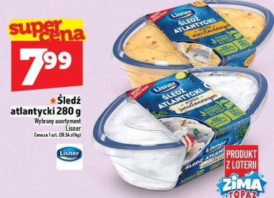Śledź atlantycki Lisner 280 g promocja w TOPAZ