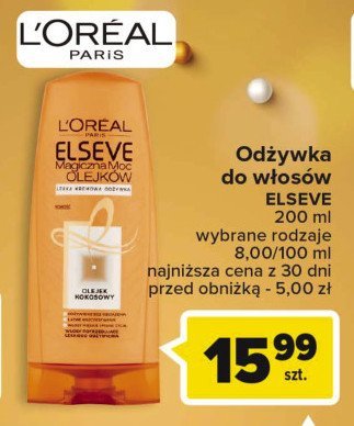 Od偶ywka do w艂os贸w z olejkiem kokosowym L'oreal elseve magiczna moc olejk贸w promocja