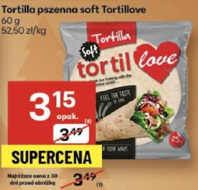 Tortilla pszenna soft Tortillove promocja w Delikatesy Centrum
