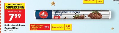 Folia aluminiowa Zosia, 30 m promocja w Biedronka