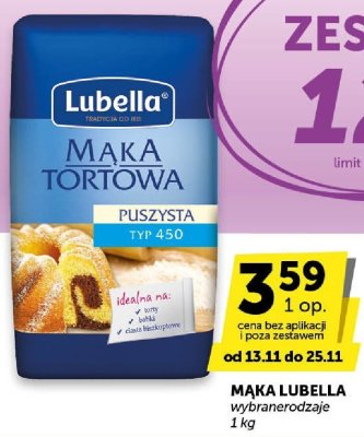 Mąka Lubella tortowa puszysty typ 450 promocja w Euro Sklep
