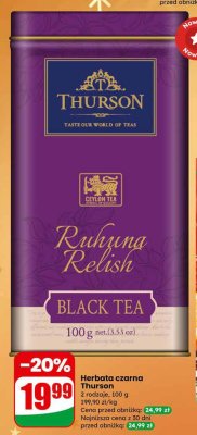 Herbata czarna Thurson Ruhuna Relish Black Tea promocja w Dino