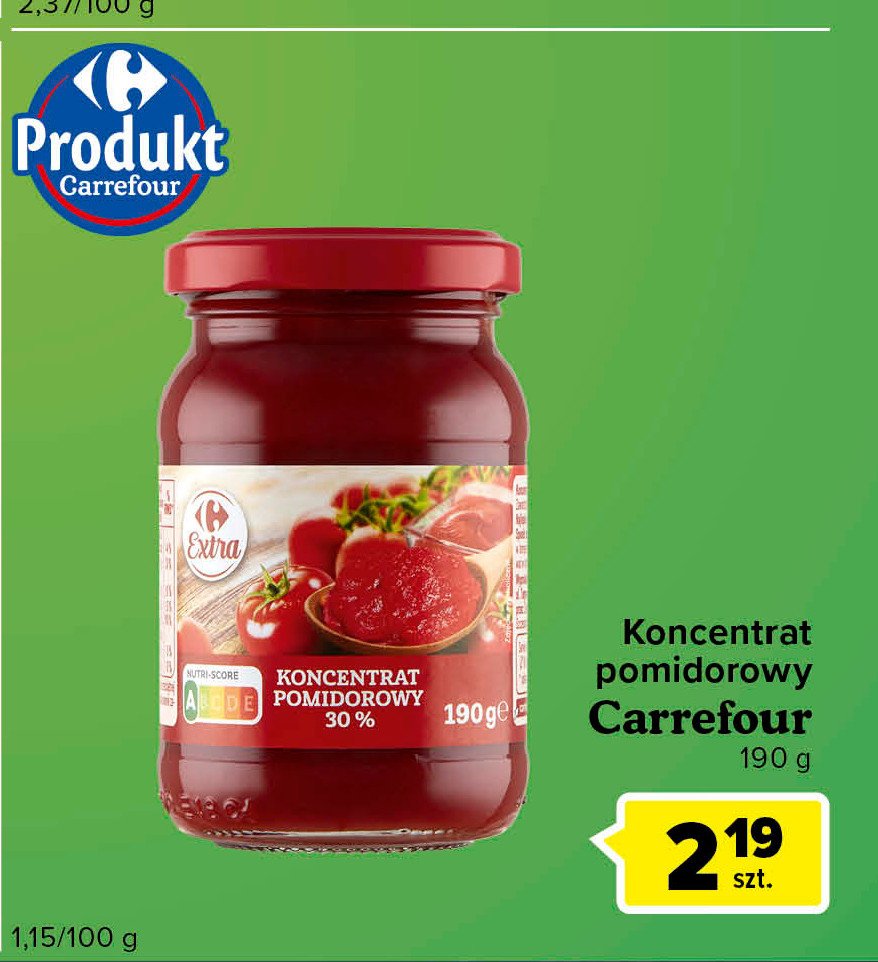 Koncentrat pomidorowy Carrefour promocje