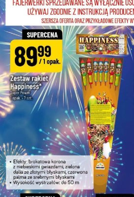 Fajerwerki Zestaw rakiet Happiness Super Power 1 opak. - 7 szt. promocja w POLOmarket