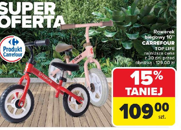 Rowerek biegowy od100131 Carrefour promocja w Carrefour