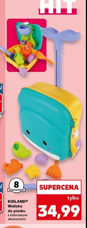 Walizka z akcesoriami do piasku Kidland promocja w Kaufland