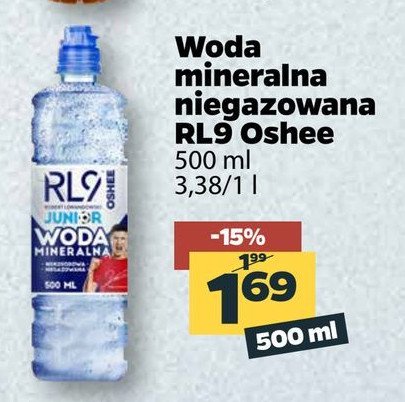 Woda mineralna Oshee rl9 junior promocja