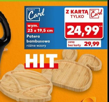 Patera bambusowa 23 x 19.5 cm promocja w Kaufland