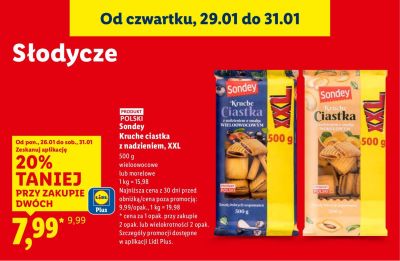Ciastka Kruche z nadzieniem XXL morelowe promocja w Lidl