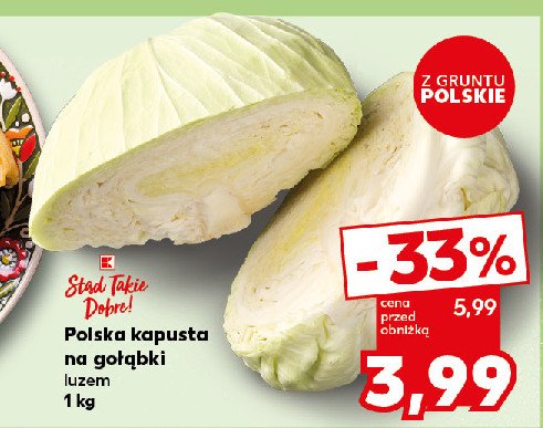 Kapusta na gołąbki polska K-classic stąd takie dobre! promocja