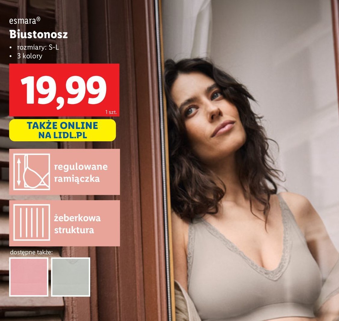 Biustonosz damski Esmara promocja w Lidl