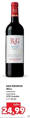 Wino Reserve Merlot czerwone wytrawne 0,75 l promocja w Kaufland