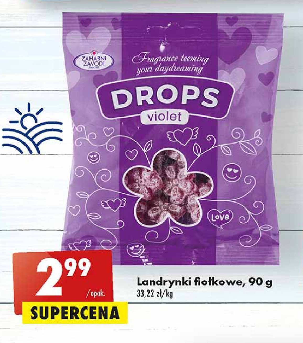 Landrynki fio艂kowe Zaharni zavodi promocja