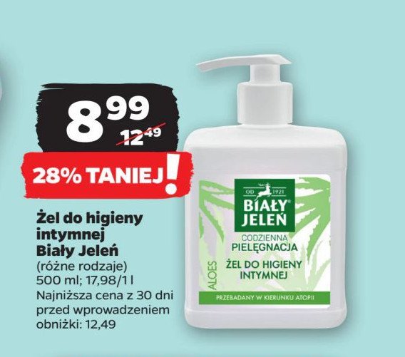 Żel do higieny intymnej aloes Biały jeleń promocja