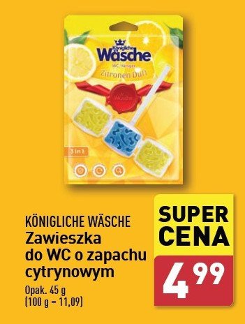 Zawieszka do wc lemon KONIGLICHE WASCHE promocja w Aldi