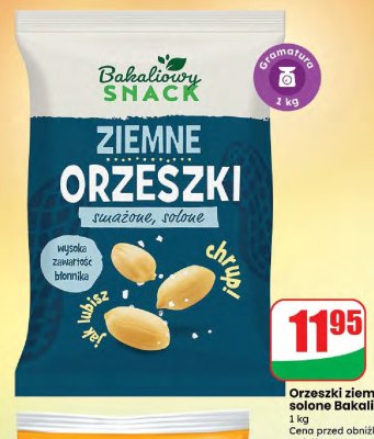 Orzeszki ziemne smażone solone  promocja w Dino