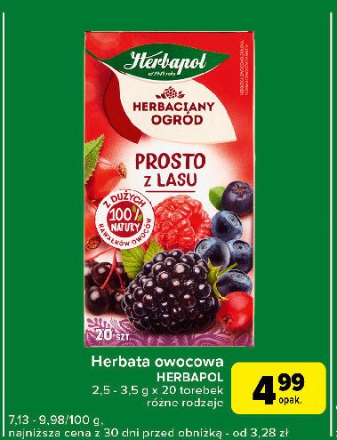 Herbata prosto z lasu Herbapol herbaciany ogród promocja w Carrefour Express