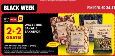 Bakalie Bakad'Or różne rodzaje 2+2 gratis promocja w Biedronka